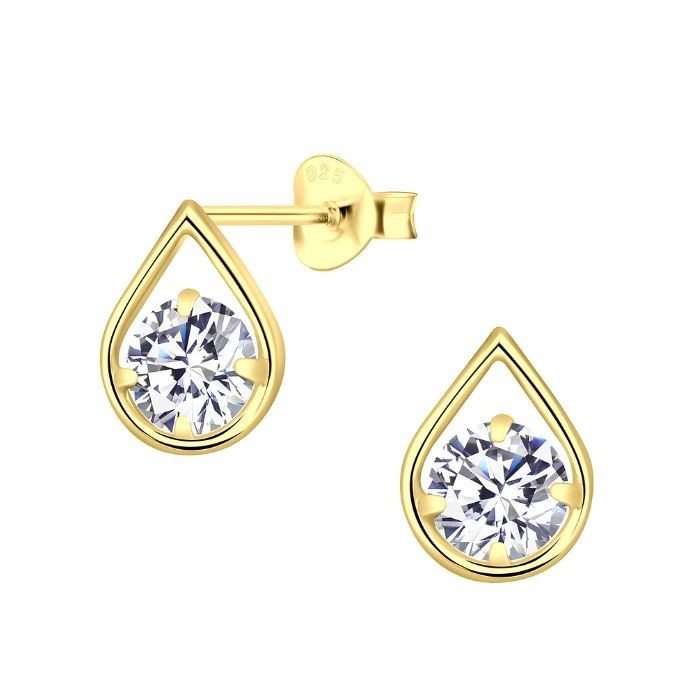 Boucles d'oreilles petite larme plaqué or une idée cadeau d'anniversaire raffinée