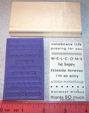 thanks so much Rubber Stamp be happy welcome sorry by Stampin Up So Many Sayings