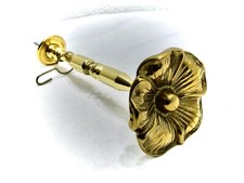 Raffrosette Raffhalter Messing Ø7cm Gardinen Vorhang Abstands 18cm gebraucht Top