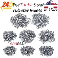 800pcs Semi Tubular Rivets For Tonka Super Assortment Toy Parts 1/8" Diameter