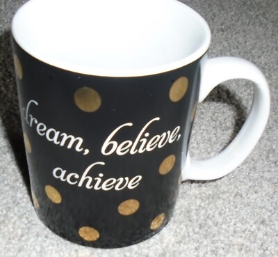 Celebrate It SPARKLE AND SHINE ''Dream, Believe, Achieve'' 14oz Coffee Mug NEW