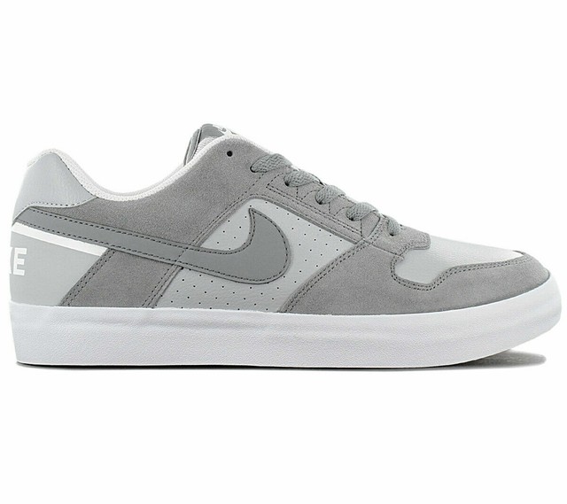 nike sb delta force white & navy skate shoes