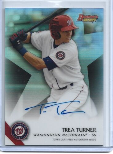 TREA TURNER 2015 BOWMAN'S BEST AUTOGRAPH ON CARD AUTO NATIONALS