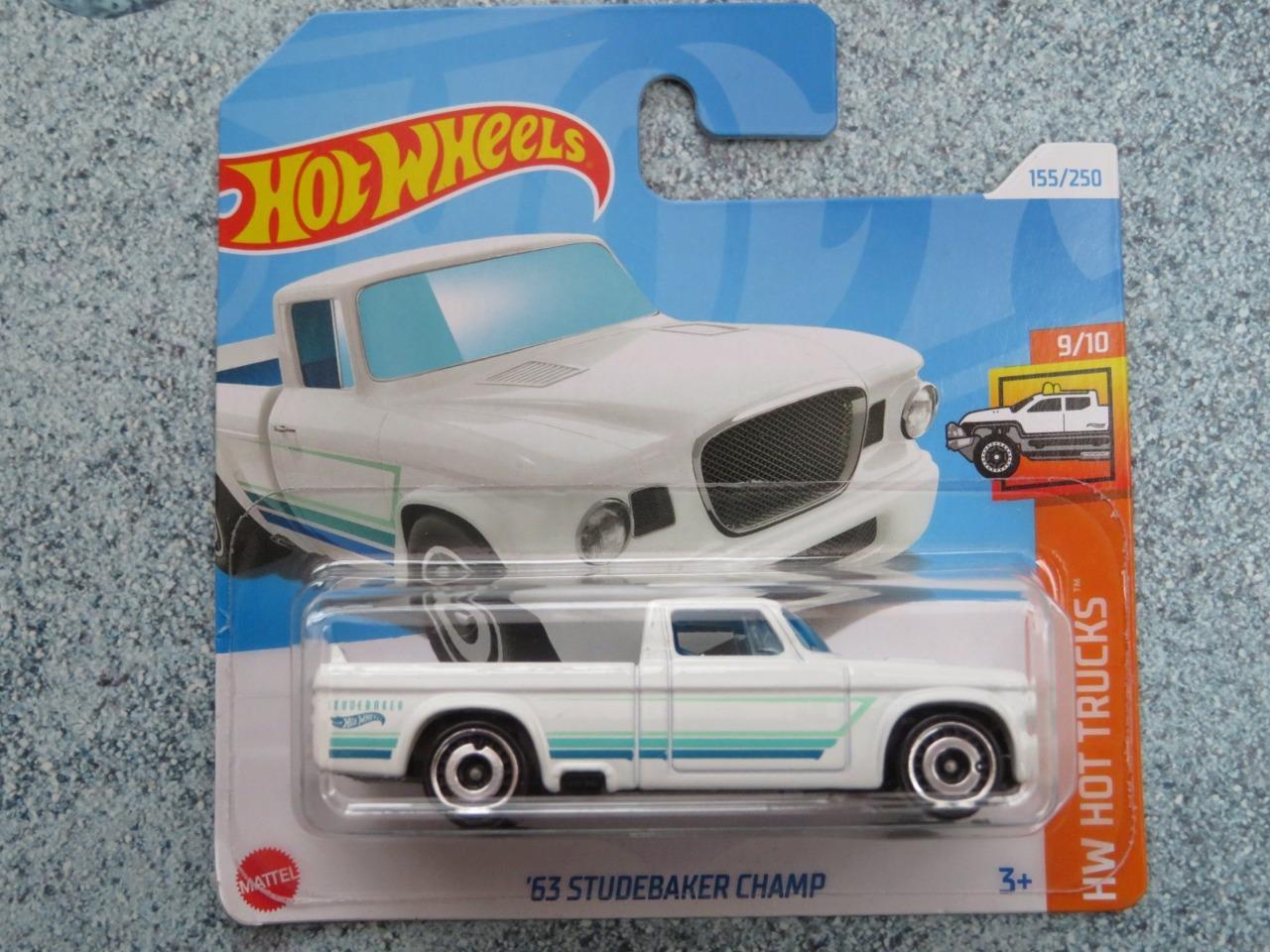 Hot Wheels H4N 155 1963 STUDEBAKER CHAMP white 2024 155/250 N Case