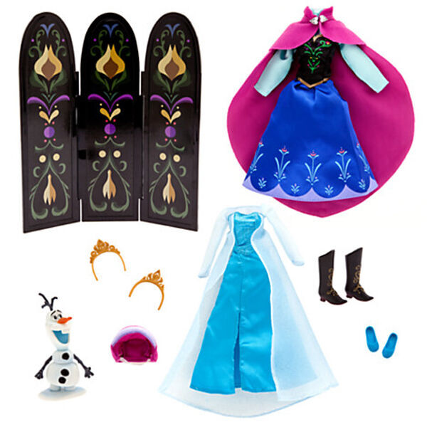 Disney Store Frozen Deluxe Doll Giftset Elsa Anna Kristoff Hans