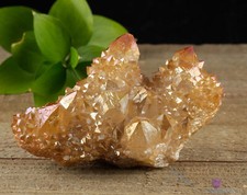 Orange Tangerine AURA QUARTZ Crystal Cluster - Rainbow Spirit Quartz Decor R0507