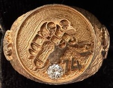 1974 Canada Vs Russia Hockey Summit Series Players Ring Gold Diamond Size 9.5