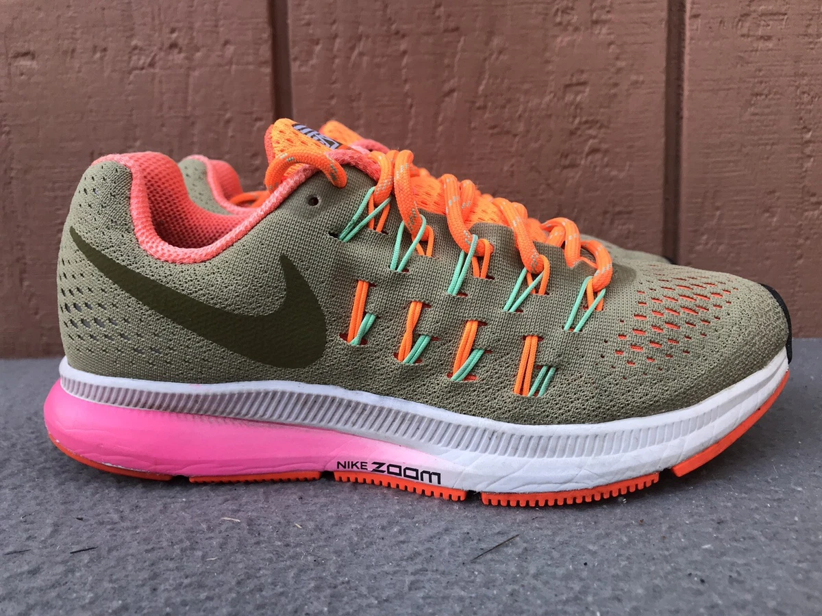 RARE EUC Air Zoom Pegasus 33 Women Green Running Size 5 839730-238 C6 | eBay