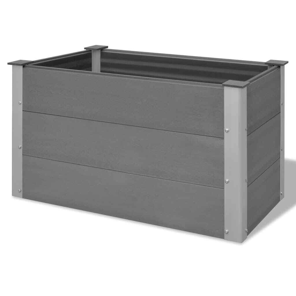 Pflanzkasten WPC 100 x 50 x 54 cm Grau G9Q8 Pflanzkasten WPC 100 x 50 x 54 cm Grau G9Q8