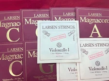 Larsen regular and Magnacore Cello String A,D and Complete Set 4/4