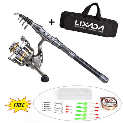  Telescopic Fishing Rod and Reel Combo Full Kit  Fishing Reel Y2L2