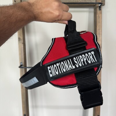 Emotional Support Dog Harness Vest – Nylon, Adjustable, With Removable Patches