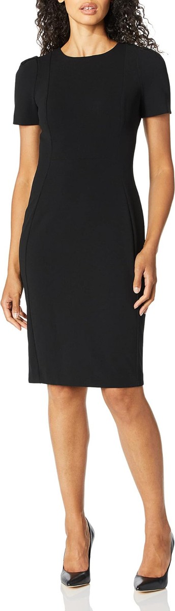 NWT $100 SIZE Calvin Klein Princess Seamed Scuba Crepe Sheath
