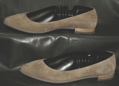 Ecco Danish Design women's taupe nubuck leather slip on flat pump size EUR 36