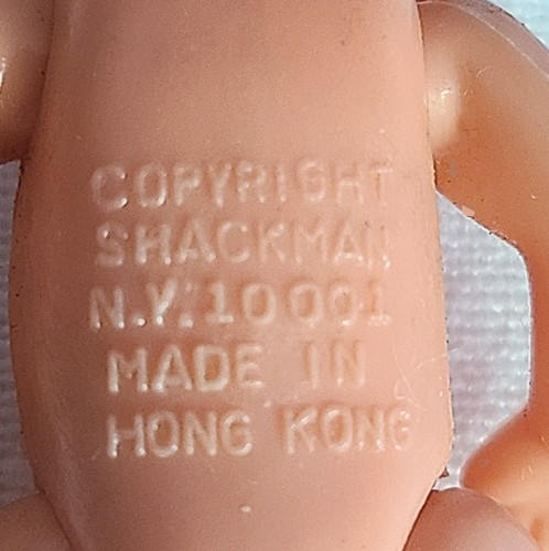 Vintage Shackman Baby Doll Dollhouse Baby Rubber Posable 2-3/4" Miniature Mini - Picture 3 of 6