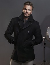 STYLISH MEN'S DOUBLE BREASTED PEA COAT-BNWT