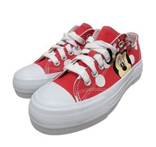Disney Minnie Mouse Low Top Court Canvas Lace Up Polka Dot Red Sneaker MultiSize