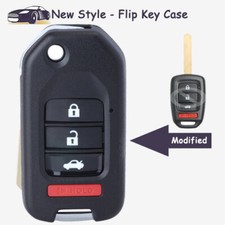 Flip Remote Key Case Shell Fob 4 Button For 2013 - 2021 Honda Civic Cr-v Accord