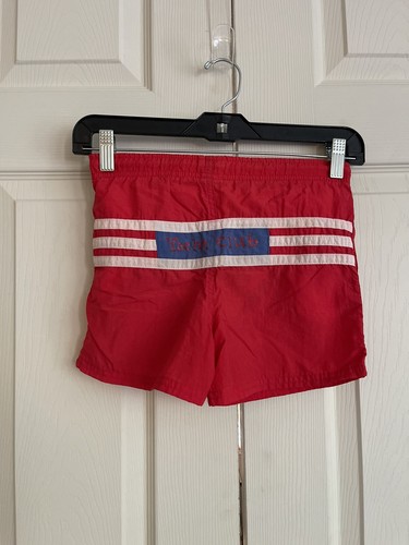 Vintage Kid’s Fast Moves Swim Trunks Red Yacht Club Stripes Lined Boy’s Size 4T - Picture 8 of 11