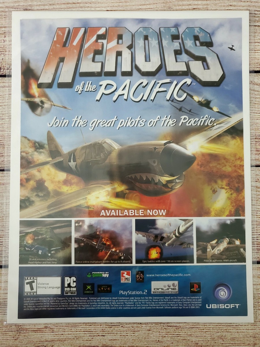 Heroes of the Pacific PS2 Xbox Promo Ad Art Print Poster WWII