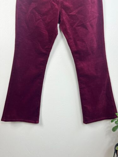 AG Womens Purple Velvet The Jodi Crop High Rise Cropped Flare Size 31 Luxury - Picture 3 of 11