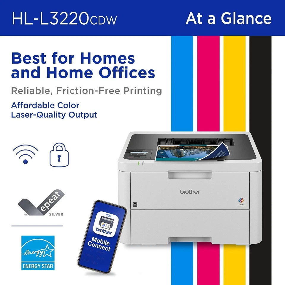 Brother Professional Wireless Compact Digital Color Printer with Laser Quality - Image 2 of 4