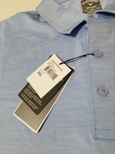 Callaway Kurzarm OptiDri Blau Golf Polo Gr. XXL/EEG Neu mit Etikett - Bild 3 von 14