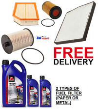 FOR VOLVO XC 90 XC90 2.4 D5 OIL AIR FUEL CABIN FILTER & ENGINE OIL SERVICE KIT