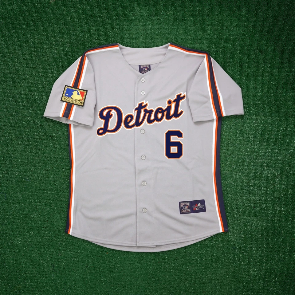 Camiseta deportiva gris de carretera Al Kaline 1994 Detroit Tigers Cooperstown AL 125th para hombre Foto 2 de 4
