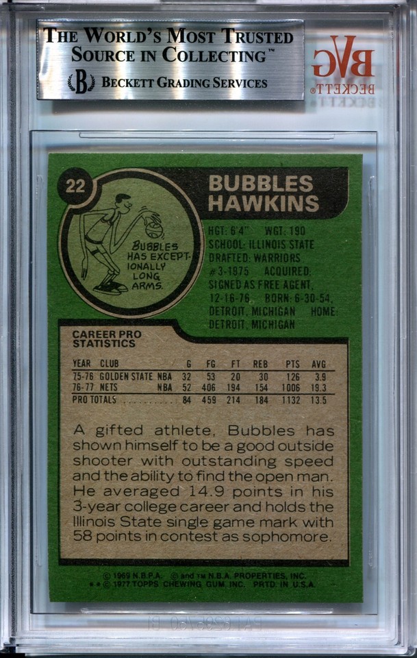 197778 Topps DAN BOUCHARD Rare Error ROBERT BUBBLES HAWKINS Wrong Back