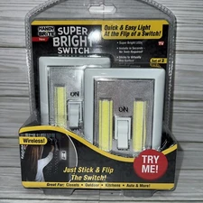 NEW ~ HANDY BRITE SUPER BRIGHT SWITCH By Ontel Products ~ Wireless LED Set of 2