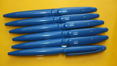6 Prodir Ballpoint Pens 6pcs New DS7 Blue High Quality Swiss Made Pen