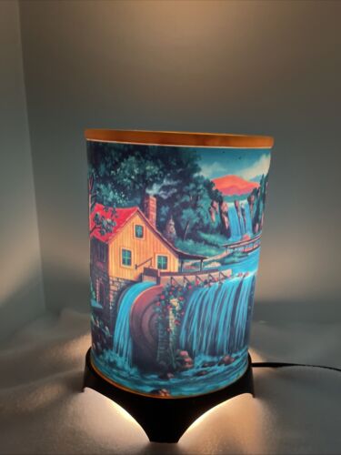 Vintage 1950s Motion Lamp Waterfall Mill Cabin Rare Estate Find - Works GREAT!