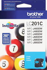 New Genuine Brother LC201 Cyan Ink Cartridges MFC-J460DW