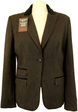 Ben Sherman Ladies Medium 34" Grey Striped Jacket