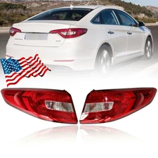 Pair Left&Right Outer Tail Light Brake w/bulb For Hyundai Sonata 2015 2016-2017