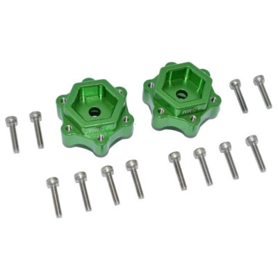 GPM Racing Aluminum Hex Adapters Converter +5mm Set Green : Losi 1/8 LMT 4WD