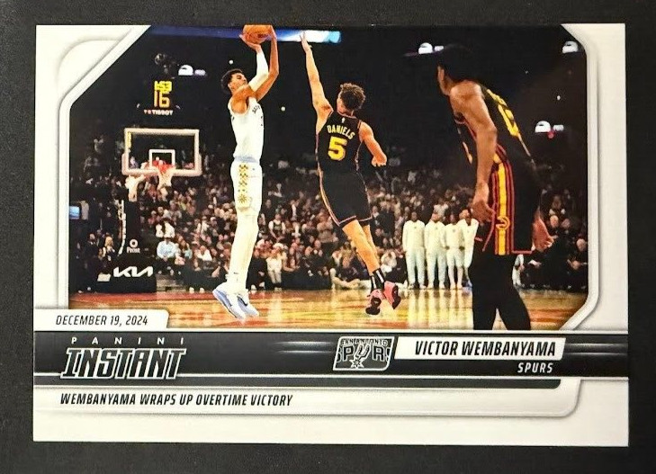 Victor Wembanyama 2024 Panini Instant #214 8pts in OT to Win - Print Run #/151