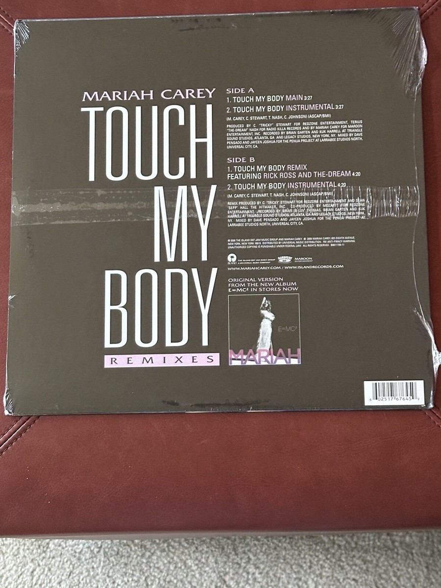 MARIAH CAREY - TOUCH MY BODY (REMIXES) 2008 US SEALED 12” VINYL/EP