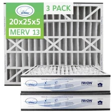 Trion Air Bear 266649-102 (3-Pack) - 20" x 25" x 5" Pleated Air Filter, MERV 13