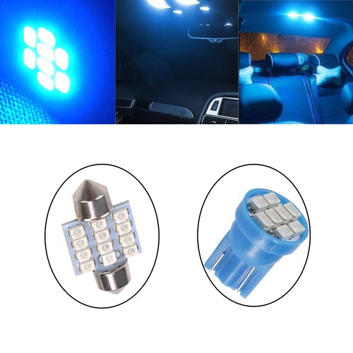 13× Blue Car Interior LED Lights For Dome License Plate Lamp 12V Kit Accessories - Picture 12 of 12