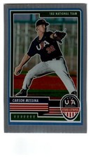 2023 Panini USA Baseball Stars & Stripes #10 Carson Messina Silver