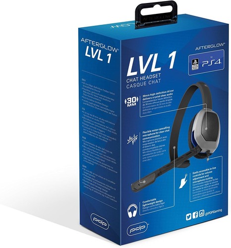 PDP - Casque de jeu stéréo filaire LVL1 Afterglow pour PS4 - Photo 6/6