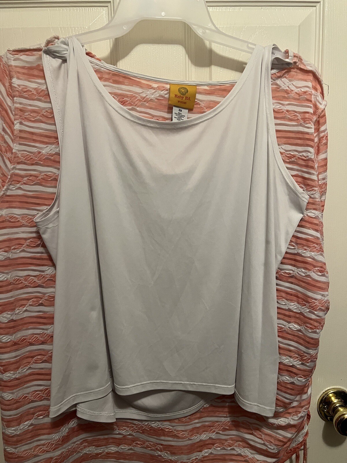 RUBY RD LADIES PLUS ORANGE WHITE STRIPED STRETCH … - image 16