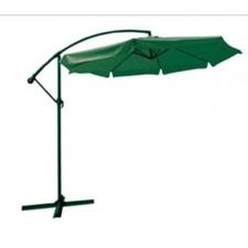 Ombrellone Decentrato Verde Esterno a Braccio Laterale Orientabile con Manovella