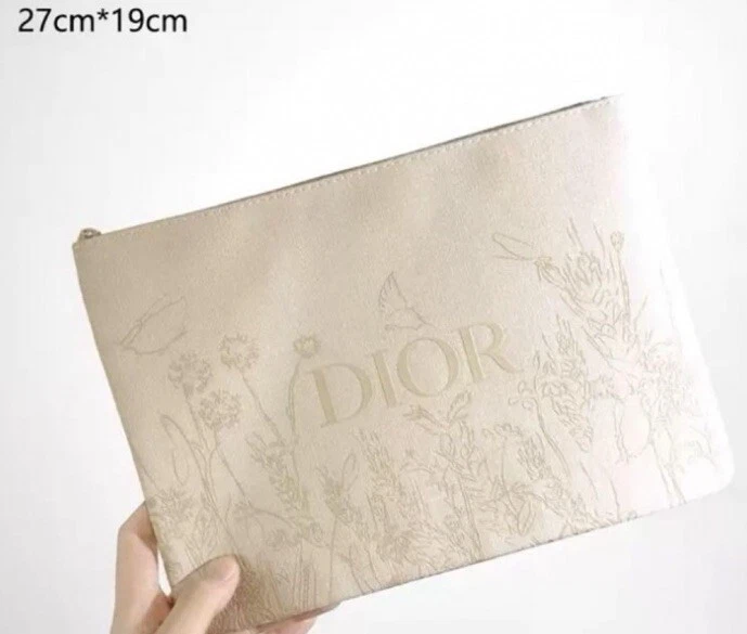 NEUF Christian Dior Nouveauté Pochette Pochette Sac Beige JAPON Fleur Adhésion Cadeau