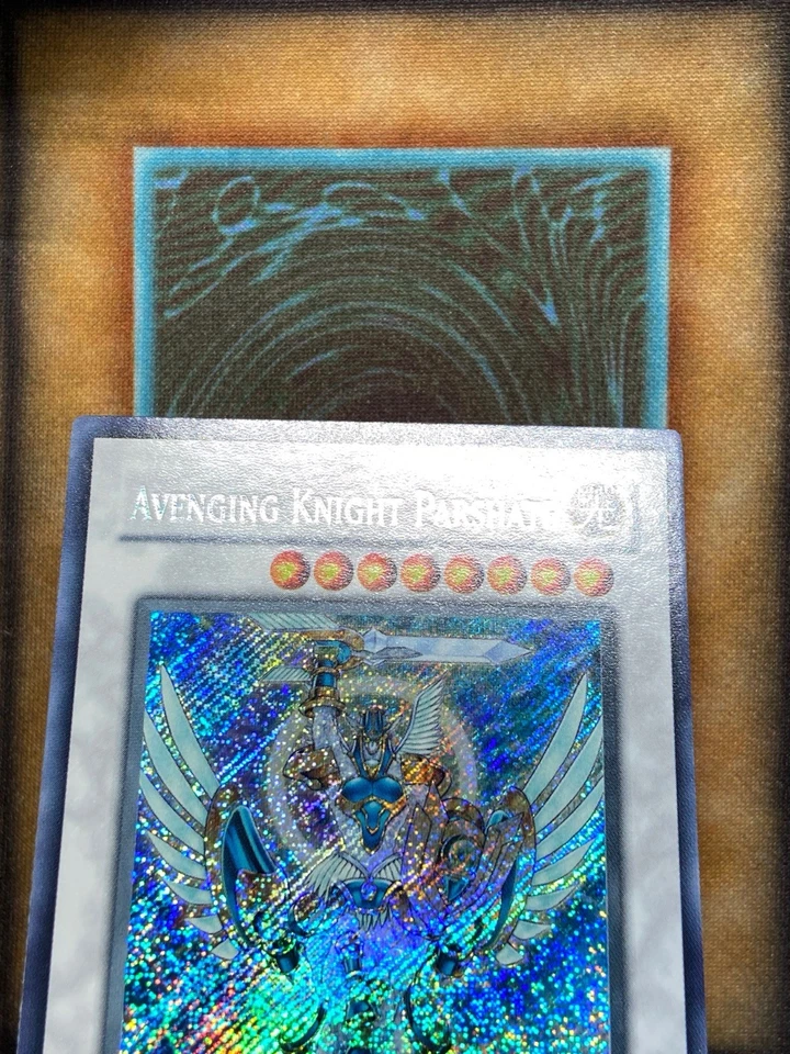 Yugioh Avenging Knight Parshath TDGS-EN000 Secret Rare 1st Ed NM - Image 3 of 4