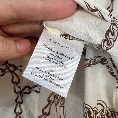 Veronica Beard Remi Bluse 2 neu mit Etikett $ 428 Seide beige Krawatte Langarm Oberteil - Bild 5 von 7