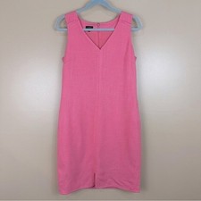 Talbots Pink Tweed Classic V-Neck Sleeveless Sheath Dress 8 Legally Blonde