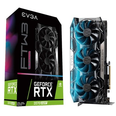 EVGA GeForce RTX 2070 Super FTW3 Ultra Overclocked 2.75 Slot Extreme Cool Triple